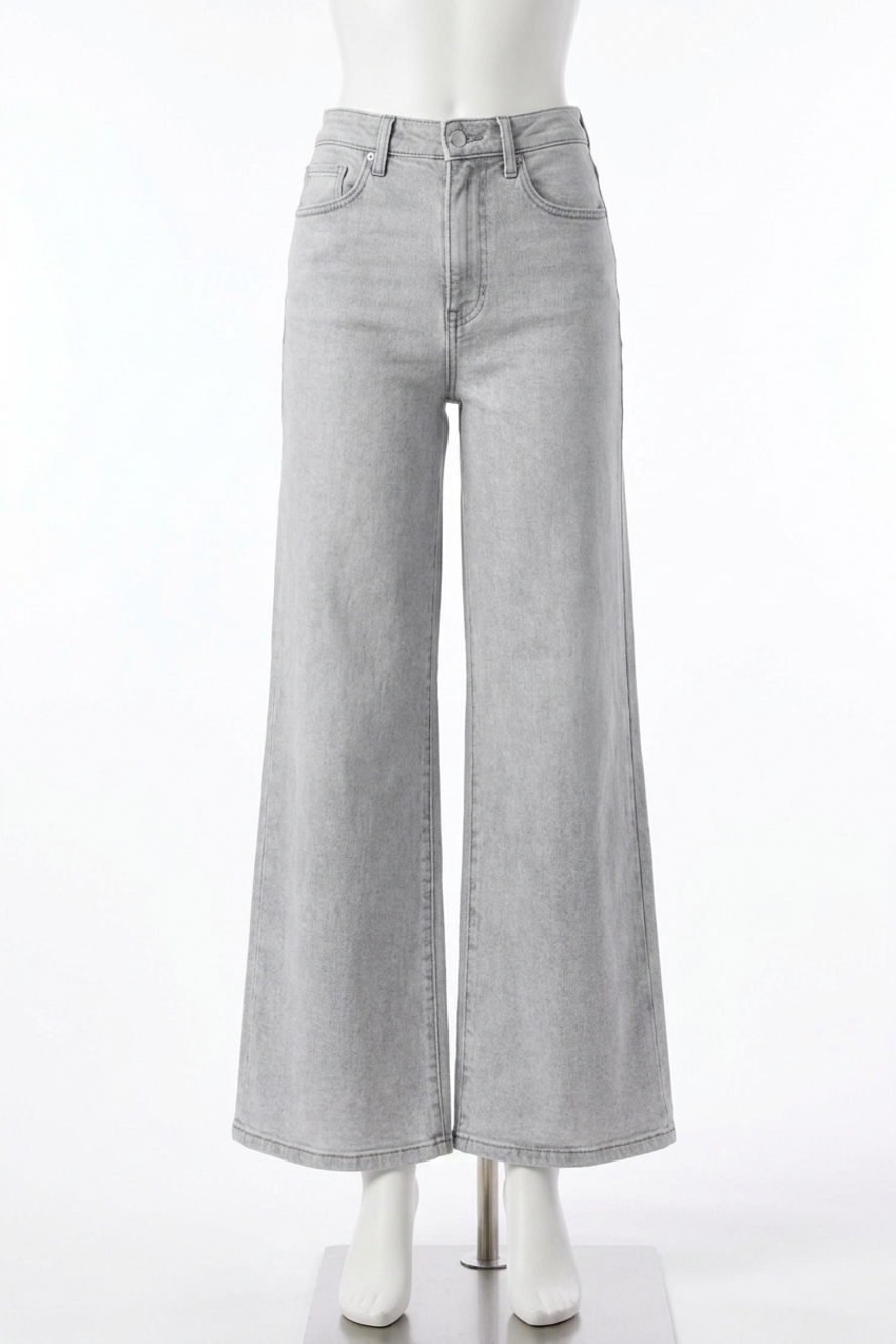 NEW DEAR JOHN DENIM fiona high rise wide leg jeans in dovey wash